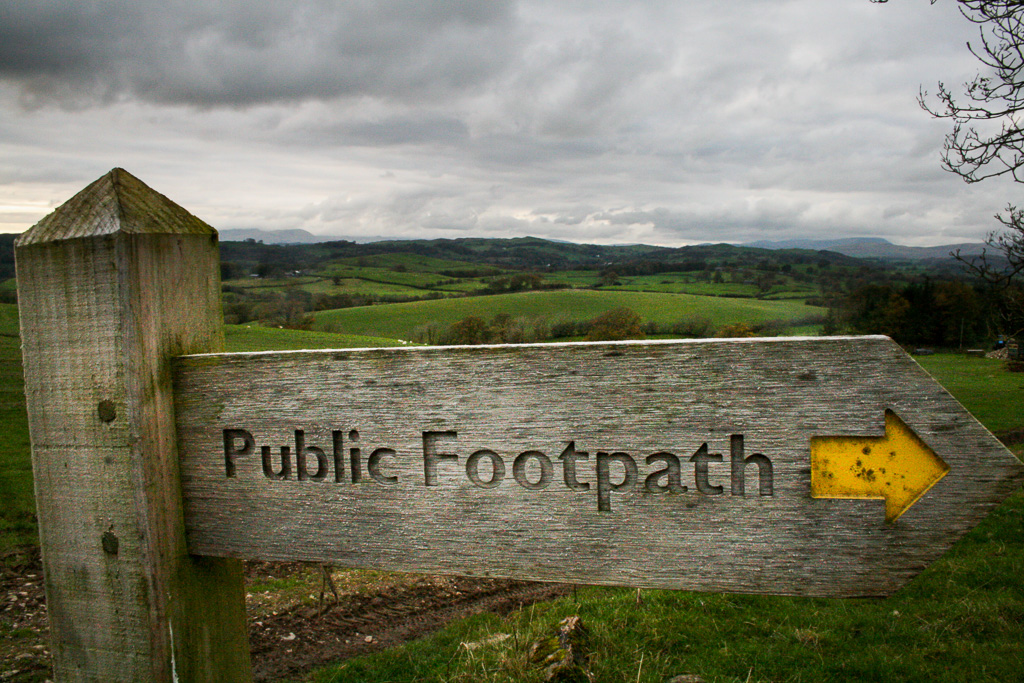 Public Footpath Sign Cumbria 