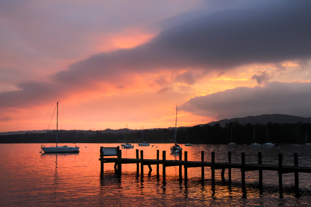 Windermere Sunset from Waterhead Copyright Stuart Wickes